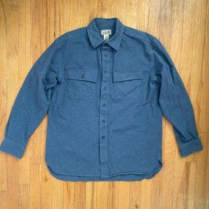 L.L.Bean solid pale blue chamois thicc boiii shirt or jacket.